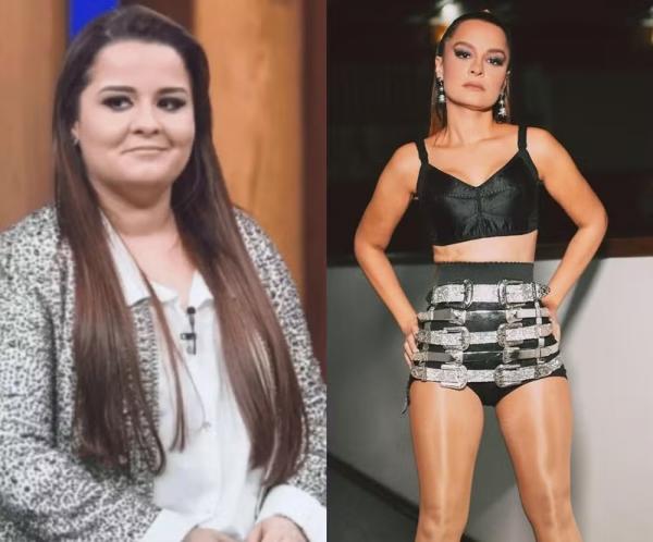 Antes e depois de Maiara, da dupla com Maraisa.(Imagem:TV Globo/Instagram)