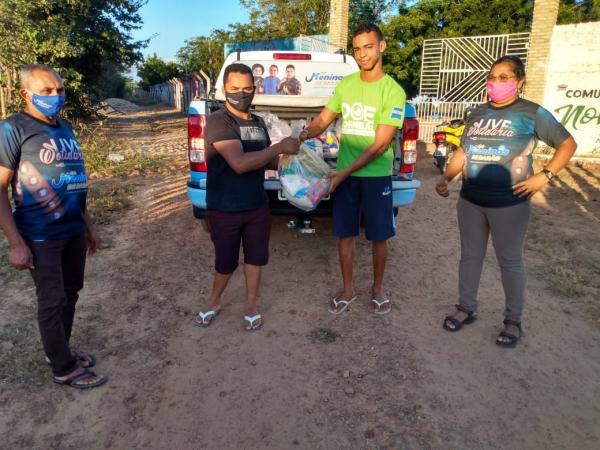 Os Meninos de Barão distribui alimentos arrecadados.(Imagem:FlorianoNews)