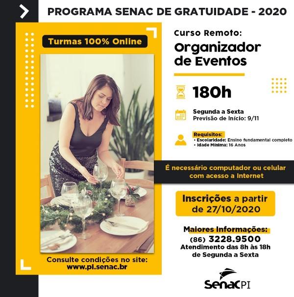 Nova oferta de cursos do Programa Senac Gratuidade(Imagem:Divulgação)