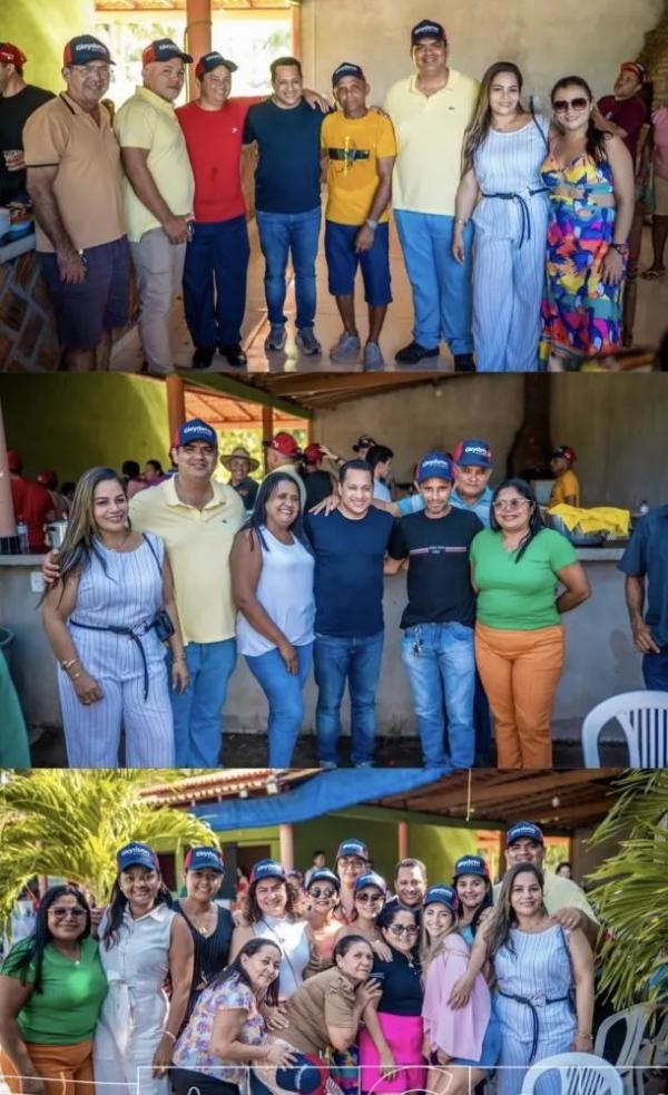 Gleydson Resende, acompanhado dos prefeitos de Jatobá e Nova Iorque, visita grupo político do Prefeito Ronaldo Vieira de São José dos Basílios.(Imagem:Divulgação)