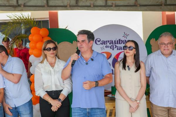 Em Cara&uacute;bas do Piau&iacute;, Ciro Nogueira inaugura obras juntamente com prefeita petista Andressa Leal(Imagem:Ascom)
