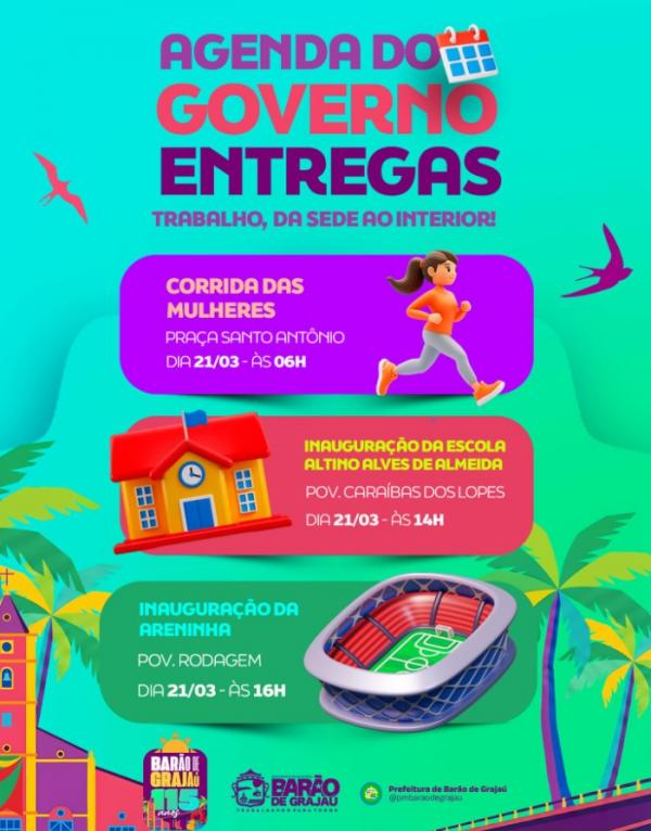 Bar&atilde;o de Graja&uacute; ter&aacute; s&aacute;bado de inaugura&ccedil;&otilde;es e a&ccedil;&otilde;es voltadas &agrave; popula&ccedil;&atilde;o.(Imagem:Reprodu&ccedil;&atilde;o/Instagram)