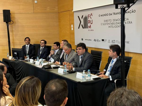Fonteles dividiu o painel com o secretário de Segurança de São Paulo, Guilherme Derrite, e com presidente da Assembleia Legislativa do Piauí, Severo Eulálio.(Imagem:Divulgação)