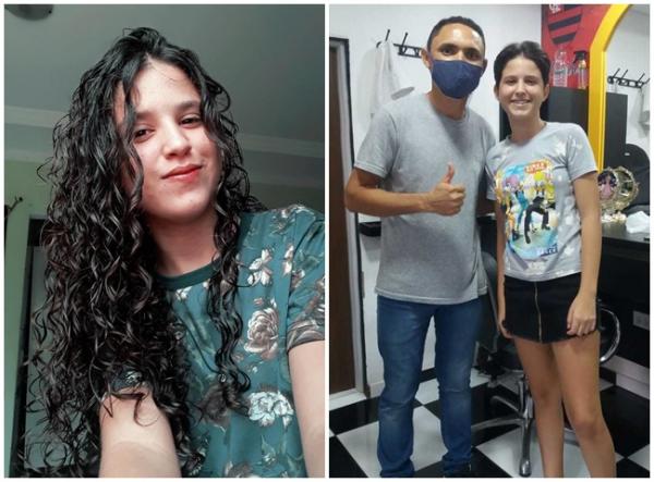 Maria Alice corta o cabelo e doa a pacientes com câncer no Piauí.(Imagem: Arquivo pessoal)