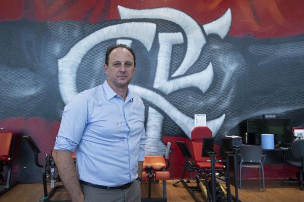 Rogério Ceni no Ninho do Urubu.(Imagem:Alexandre Vidal/Flamengo)