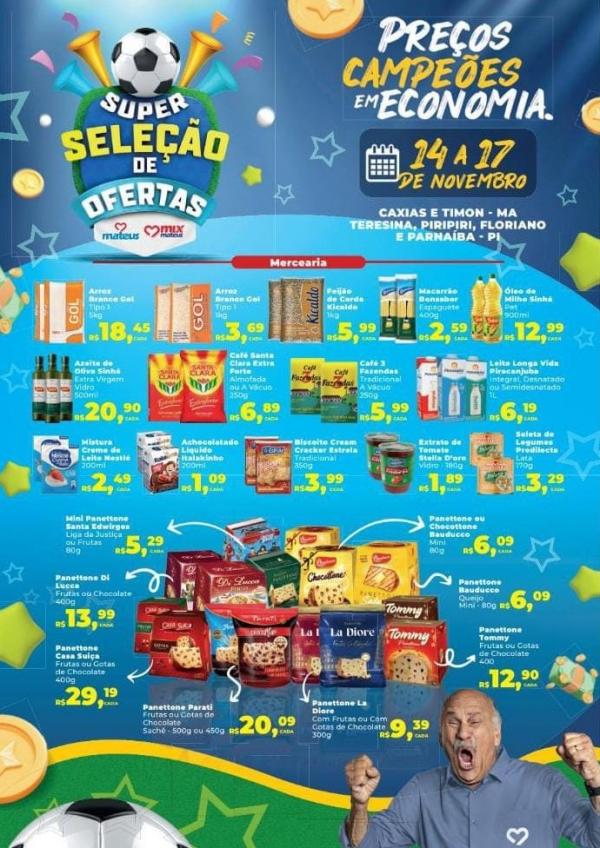 Confira a Super Seleção de Ofertas do Mix Atacarejo de 14 a 17 de novembro (Imagem:Divulgação)