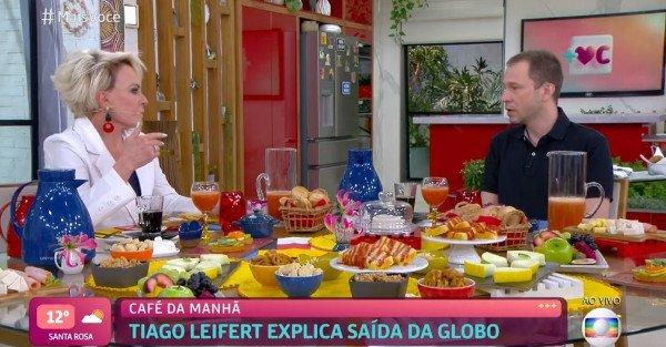 Ana Maria e Tiago Leifert(Imagem:Reprodução)