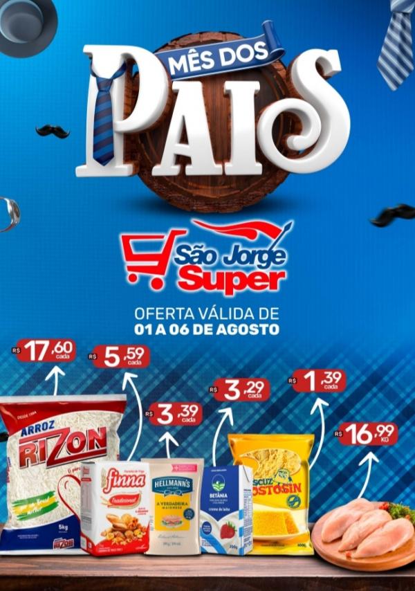 São Jorge Super está com ofertas imperdíveis para o Mês dos Pais, confira(Imagem:Divulgação)