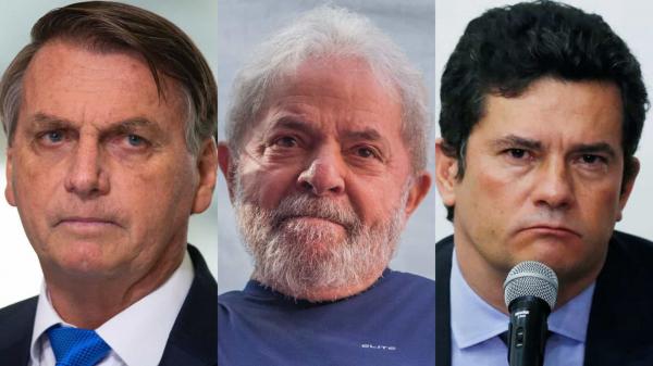 Jair Bolsonaro, Lula e Sérgio Moro(Imagem:Reprodução)