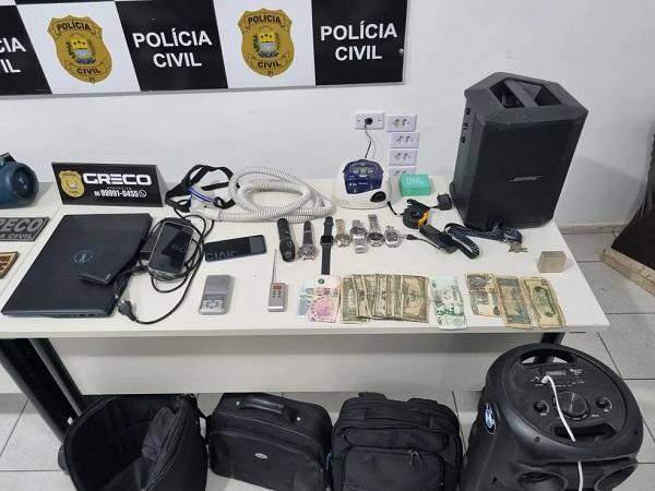 Material apreendido pelo Grupo de Repressão ao Crime Organizado (Greco).(Imagem:Divulgação /Greco)