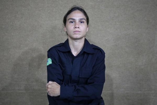 Sara Costa, 26 anos, se tornou a primeira mulher do estado a concluir o Curso de Operações Policiais (COP) da instituição.(Imagem:Renato Andrade/Cidadeverde.com)