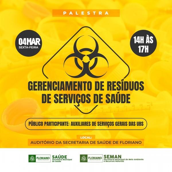 Saúde e Meio Ambiente realizam palestra sobre gerenciamento de Resíduos.(Imagem:Secom)