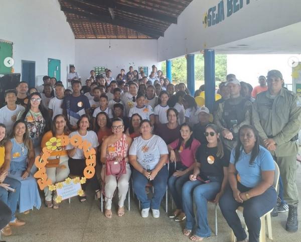Polícia Militar realiza ação educativa do Maio Laranja na zona rural de Floriano.(Imagem:Reprodução/Instagram)