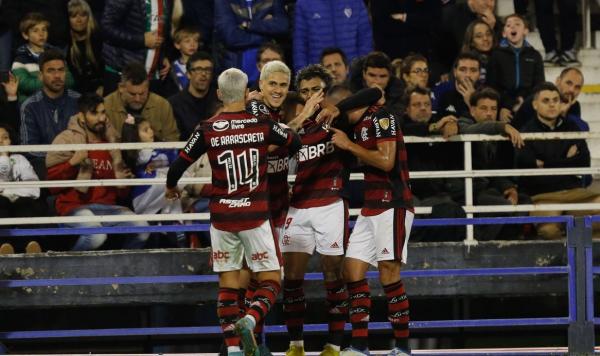 Rubro-Negro vence por 4 a 0 e abre vantagem no confronto da semifinal.(Imagem:Gilvan de Souza/Flamengo/Direitos Reservados)