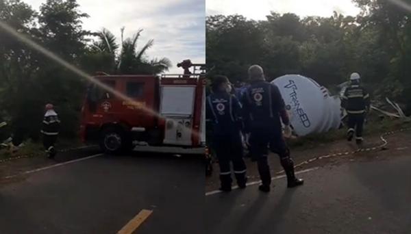 O Corpo de Bombeiros foi acionado para remover os corpos.(Imagem:Reprodução)