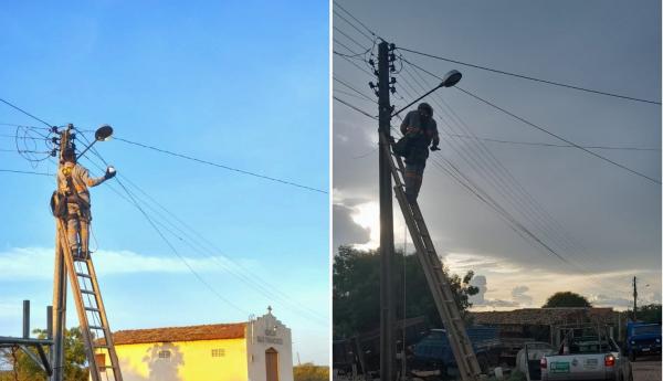 Prefeitura de Floriano realiza mais de 700 serviços de iluminação pública no mês de abril(Imagem:Secom)