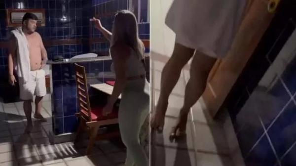 Mulher flagou o marido com outra mulher em um motel.(Imagem:Reprodução)