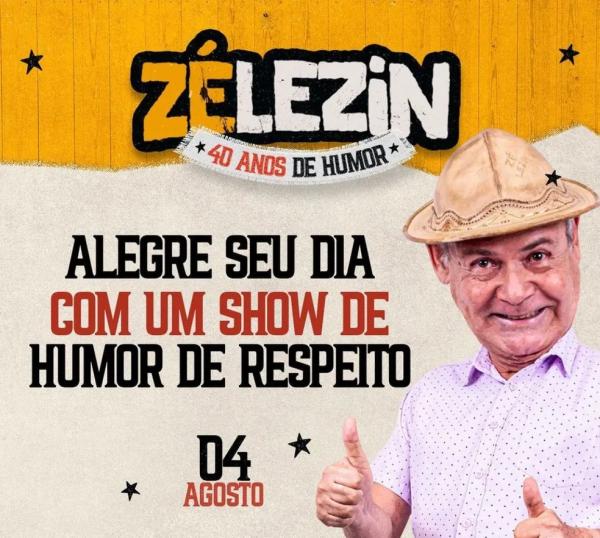 Stand-up do humorista Zé Lezin em Teresina.(Imagem:Divulgação)
