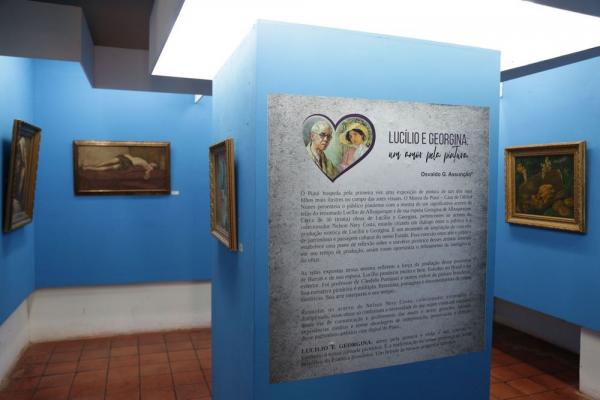 A Exposição ?Lucílio e Georgina: amor pela pintura? fica aberta ao público até dia 30 de novembro.(Imagem: Divulgação)