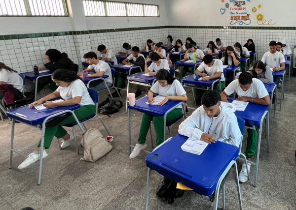 A primeira fase do TME&sup2; ocorreu nessa quarta (6), quando &eacute; comemorado o Dia Nacional da Matem&aacute;tica.(Imagem:Ascom Seduc)