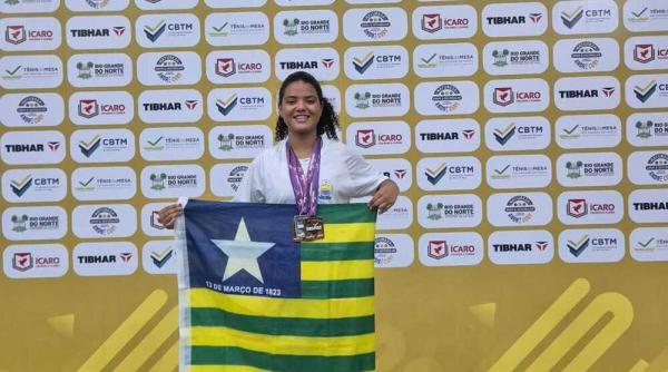 Grazzyelle foi um dos destaques da competição nacional, ao conquistar duas medalhas de bronze e uma de prata.(Imagem:Ascom Seduc)