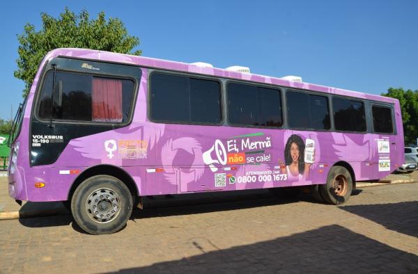 Ônibus Lilás leva serviços de atendimento a mulheres em cinco municípios do Piauí.(Imagem:Divulgação)