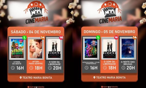 Cine Maria está com programação imperdível neste fim de semana em Floriano.(Imagem:Reprodução/Instagram)