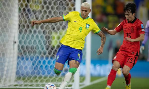 Richarlison - oitavas de final da Copa do Mundo de 2022 - goleada contra Coreia do Sul.(Imagem:Lucas Figueiredo/CBF/Direitos Reservados)