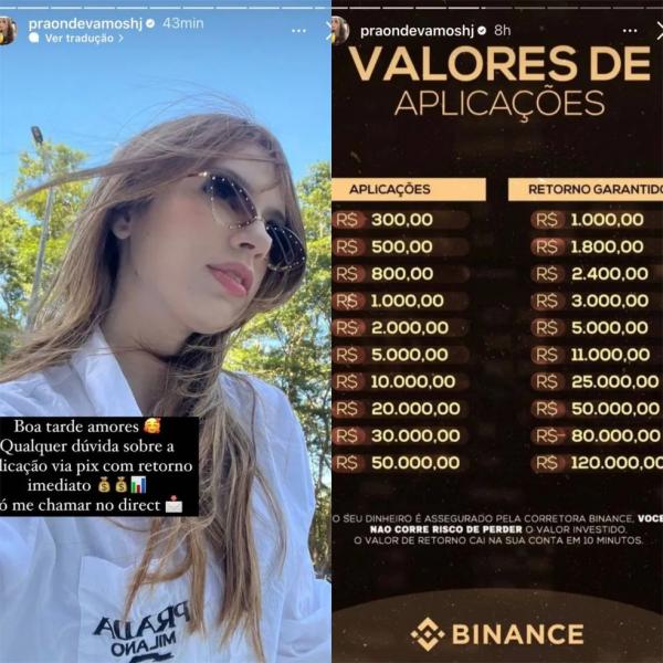 Influencer tem conta hackeada em rede social e criminosos aplicam golpes em seguidores há quase uma semana: 