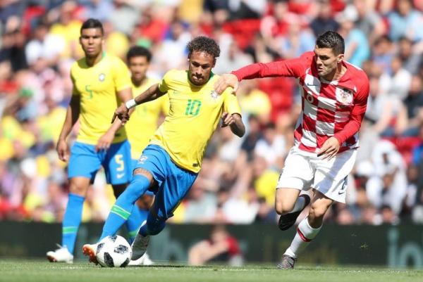  Brasil venceu o último jogo com a Croácia por 2 a 0, na Inglaterra em 2018.(Imagem:Lucas Figueiredo/CBF/Direitos Reservados)