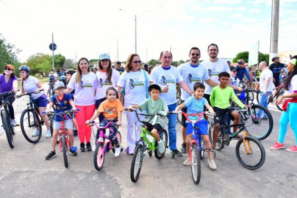 Passeio ciclístico de aniversário pelos 126 anos de Floriano foi um sucesso(Imagem:Secom)