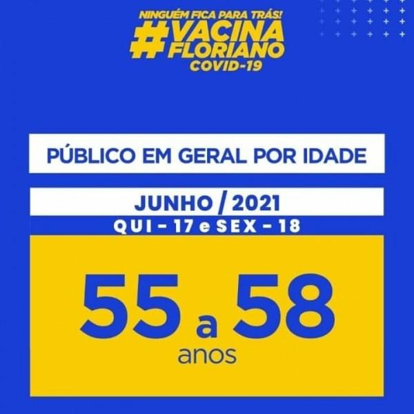 Pessoas com mais de 55 anos serão vacinadas em Floriano a partir desta quinta-feira (17)(Imagem:Divulgação)