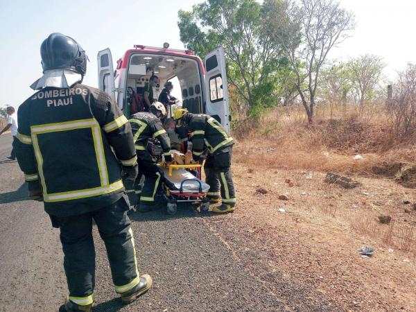 Idoso fica ferido em acidente na BR 343, zona rural de Floriano.(Imagem: Divulgação)