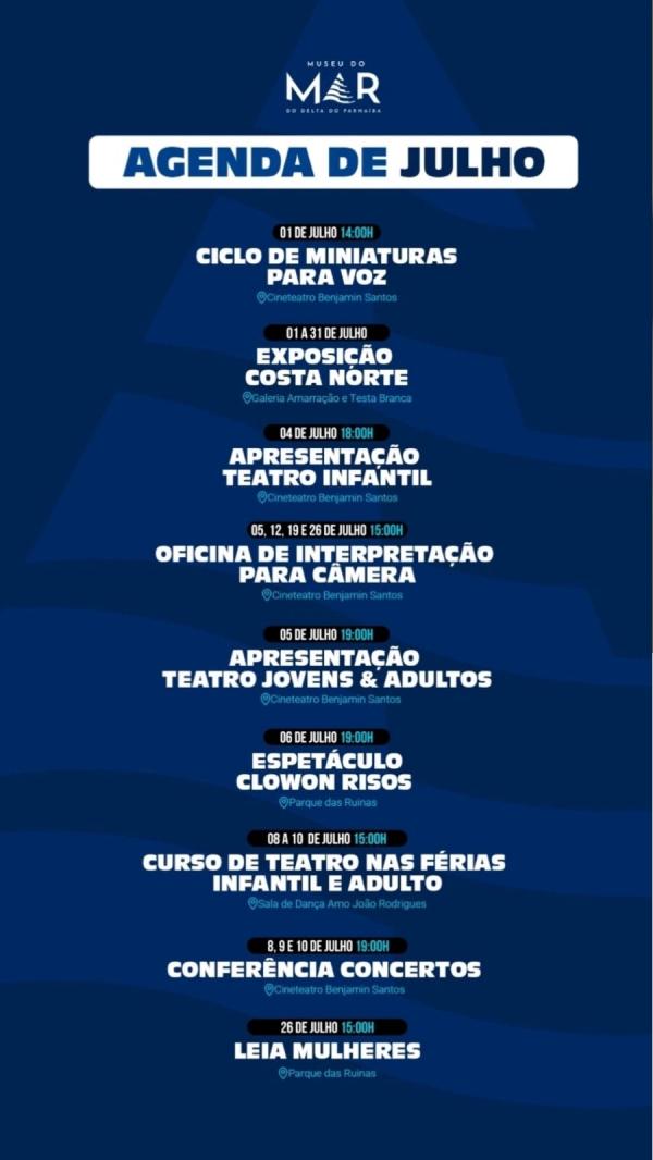 Cultura à beira-mar: litoral piauiense oferece programação diversificada no mês de julho(Imagem:Divulgação)