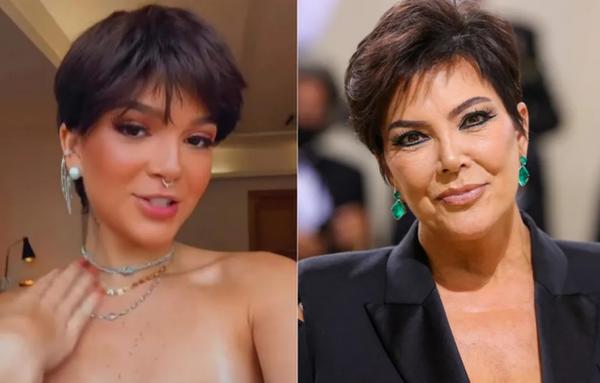 Mel Maia tem corte de cabelo comparado ao de Kris Jenner e viraliza.(Imagem:Reprodução/Instagram/Getty Images)