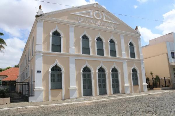 Theatro 4 de Setembro, no Centro de Teresina, Piauí.(Imagem:Lucas Marreiros/G1)