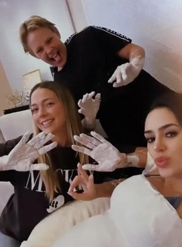 Carol Dantas, Davi e Bruna Biancardi à espera de Mavie.(Imagem:Instagram)