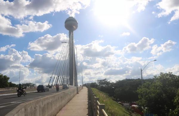 Ponte Estaiada Mestre João Isidoro França, em Teresina.(Imagem:Lucas Marreiros/G1)