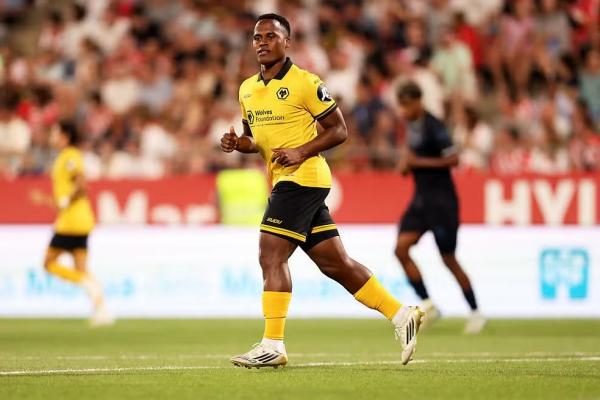 Jhon Arias em estreia com a camisa do Wolverhampton.(Imagem:Getty Images)