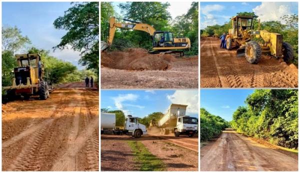 Iniciada obras de recuperação da PI-140 que liga Floriano a São José do Peixe.(Imagem:Reprodução/Instagram)