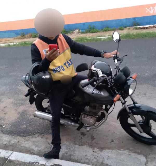 Passageira denuncia mototaxista por importunação sexual em Teresina.(Imagem:Arquivo Pessoal)