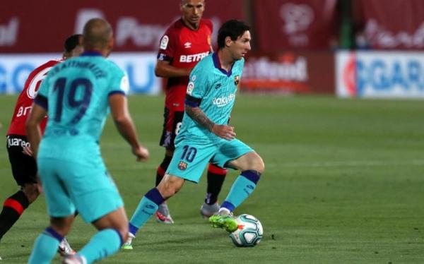 Com Messi de penteado novo e sem barba, Barcelona goleia o Mallorca por 4 a 0(Imagem:Reprodução)