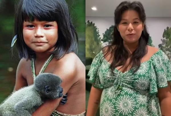 Eunice Baía, a indígena Tainá.(Imagem:Reprodução/Instagram)