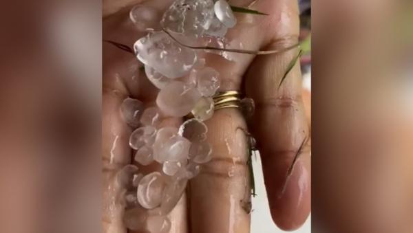 Chuva com granizo cai sobre Teresina em pleno BRO-Bró.(Imagem:Arquivo pessoal)