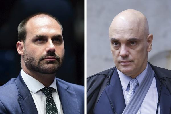 Alexandre de Moraes bloqueia contas bancárias e bens de Eduardo Bolsonaro(Imagem:Reprodução)