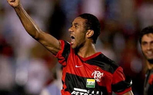 Cristian comemora único gol pelo Flamengo, marcado contra o Atlético-MG.(Imagem: Divulgação)