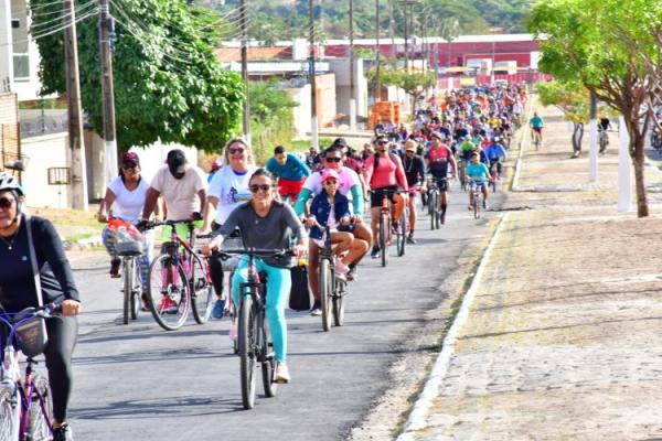 Passeio ciclístico de aniversário pelos 126 anos de Floriano foi um sucesso (Imagem:Secom)