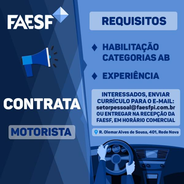 Faesf Contrata(Imagem:Divulgação)