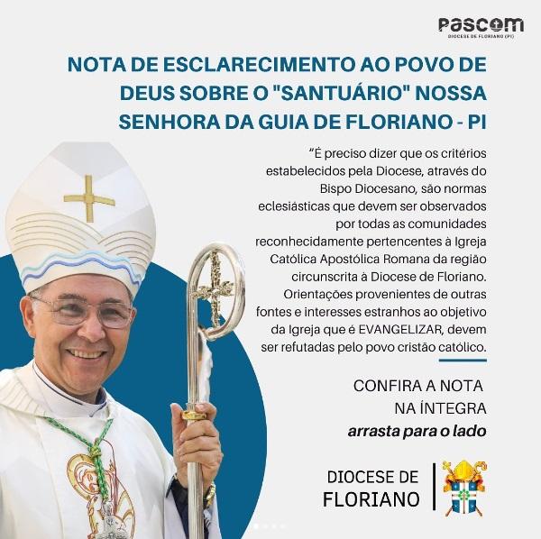 Dom Edivalter Andrade, bispo da Diocese de Floriano.(Imagem:Reprodução/Instagram)