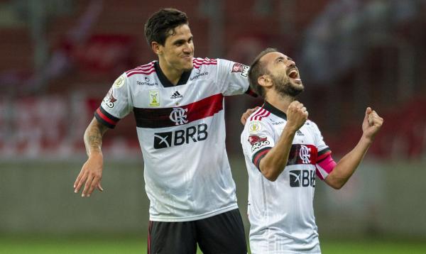 Flamengo empata com Internacional no Beira-Rio.(Imagem:Marcelo Cortes/Flamengo/Direitos Reservados Esport)